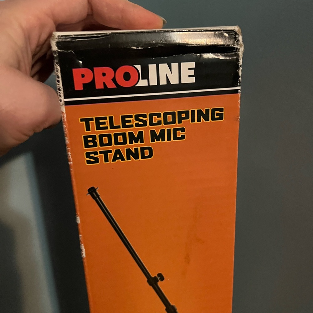 Black Telescoping Boom Microphone Stand